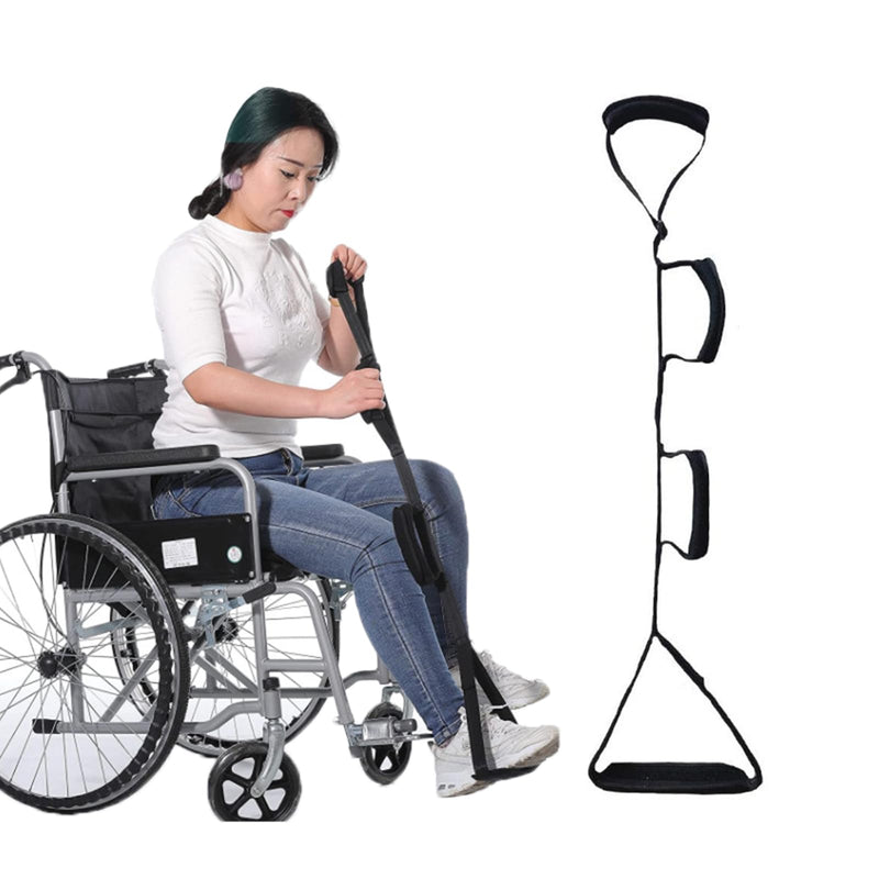Leg Lifter Strap Rigid Foot Lifter Mobility Aid Multi-Loop Leg Lifter Mobility Aid with Handgrip Leg Raiser Strap for Bed with Non Slip Foot Pad for Elderly Disability Mobility Aids for Wheelchair Car - BeesActive Australia