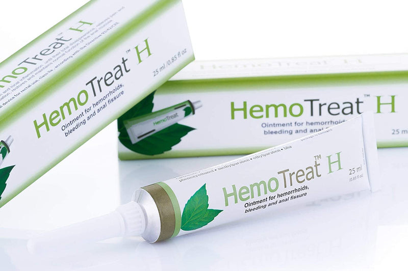 HemoTreat H Haemorrhoid Treatment Cream - Tube with Internal Applicator - Ointment for Internal and External Haemorrhoids 25 ml - BeesActive Australia