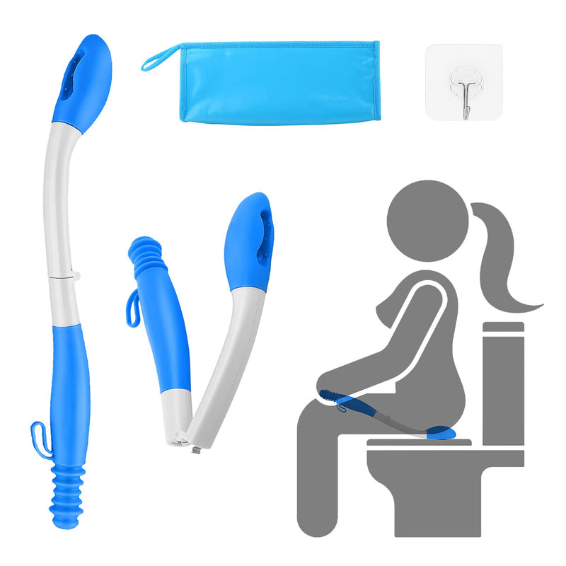 Toilet Aids Tools Folder Long Reach Comfort Wipe Victop Bottom Wiper Toilet Aids Buddy Toilet Tissue Aids for Motion Assistance Extends Reach Over 15.7" Grips Toilet Paper or Pre-Moistened Wipes (B) B - BeesActive Australia