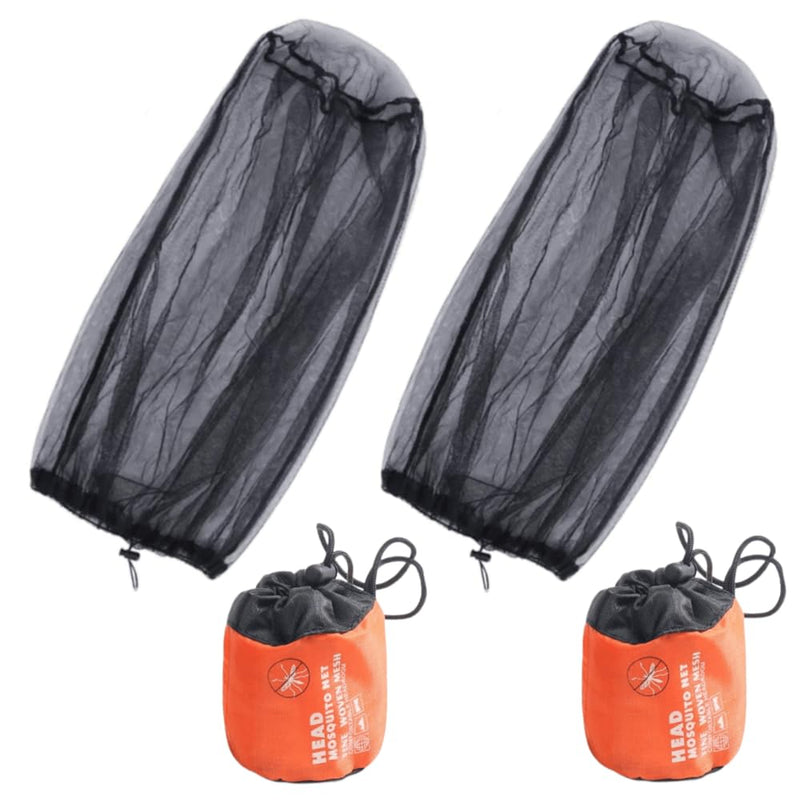 2PCS Midge Head Net with Storage Bag Face Net Mesh Nylon Mosquito Head Net for Outdoor Hiking Camping Climbing Fishing and Walking - BeesActive Australia