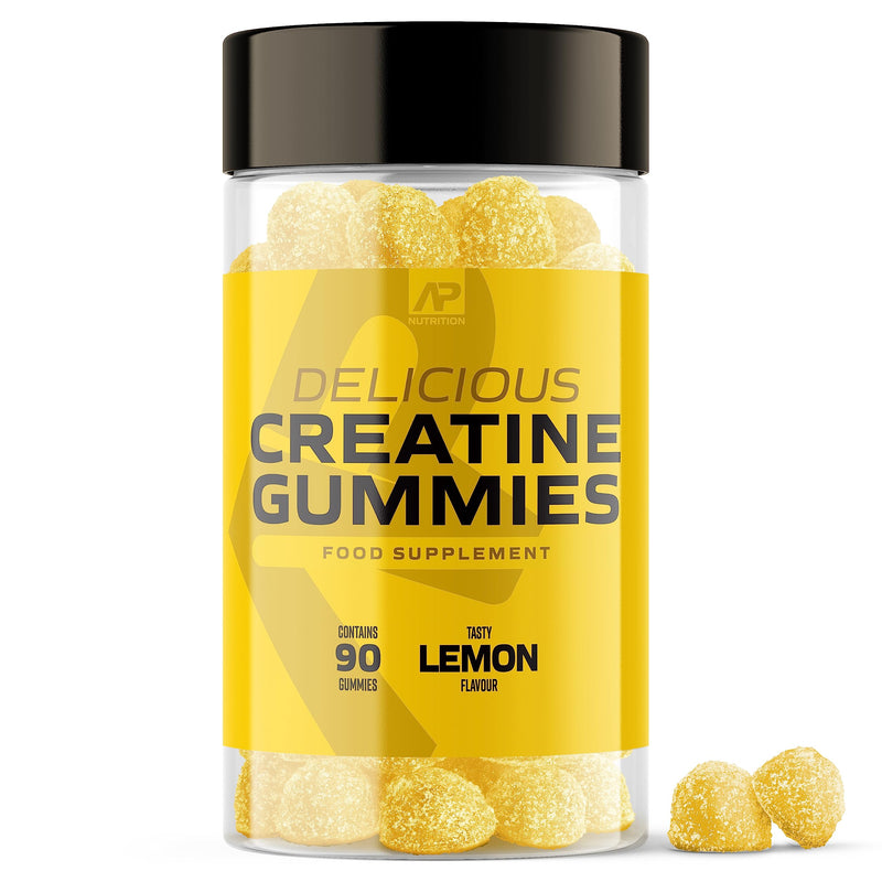 Delicious Creatine Gummies - 3,300mg+ Creatine Monohydrate per Serving - Lemon Flavour - Creatine Gummies for Men and Women (90 Gummies) - BeesActive Australia