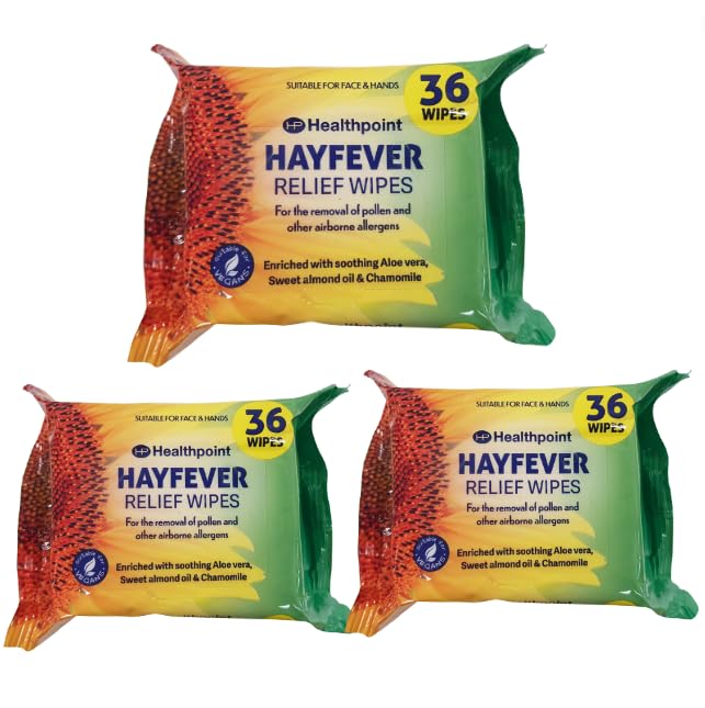 Hayfever Wipes Healthpoint Hay Fever Relief Wipes for Adults & Children 36 Wipes Per Pack (3) 3 - BeesActive Australia