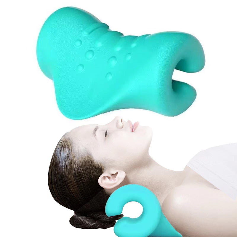 Neck Stretcher Neck Cloud - Cervical Traction Device for Neck Pain Relief, Neck Hump Corrector Pillow, Neck Support, Neck and Shoulder Relaxer for TMJ Pain Relief and Cervical Spine Alignment(Teal) Teal - BeesActive Australia