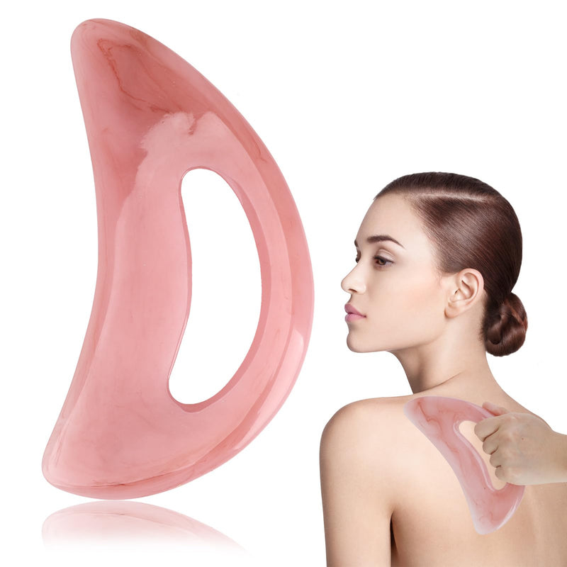 Body Gua Sha Massage Tool for Cellulite and Toning, Anti Cellulite Sculpting Massager Muscle Scraping Tool with Handle, Resin Large Lymphatic Drainage Massage Guasha, Pressing Removal of Fatigue - BeesActive Australia
