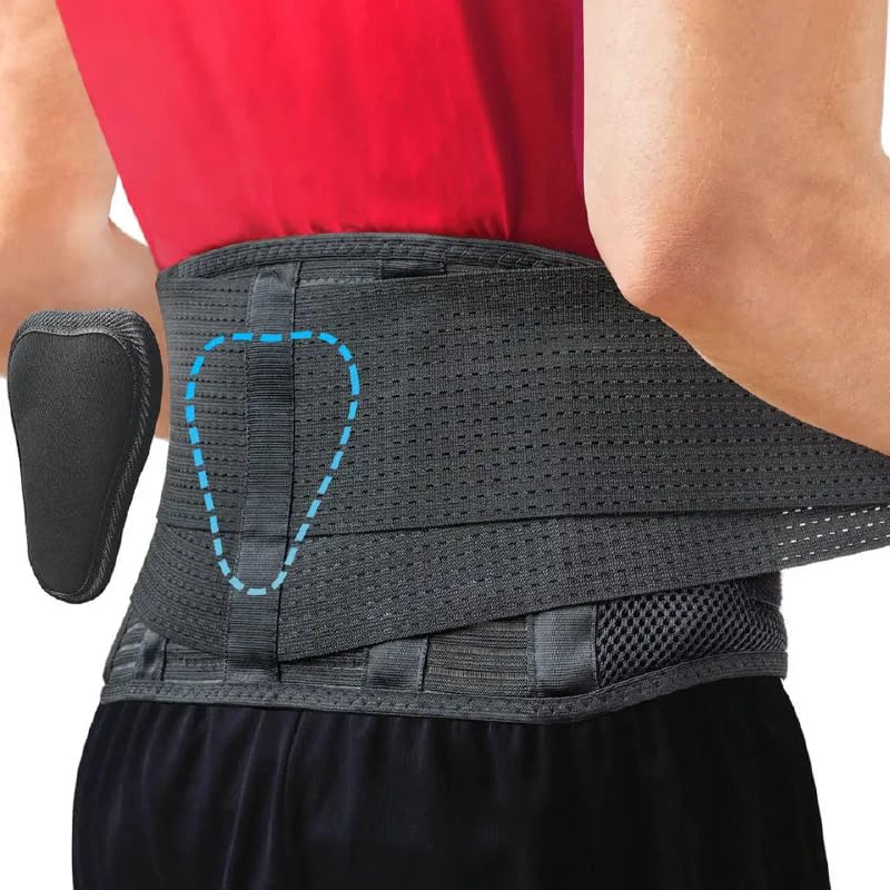 Breathable Mesh Back Support Brace for Men & Women | Abdominal Support Belt for Back Pain Relief |Magnetic Therapy Belt | Waist Trimmer | Lumbar Support Belt for Sciatica, Scoliosis, Spine Injury (M) M - BeesActive Australia