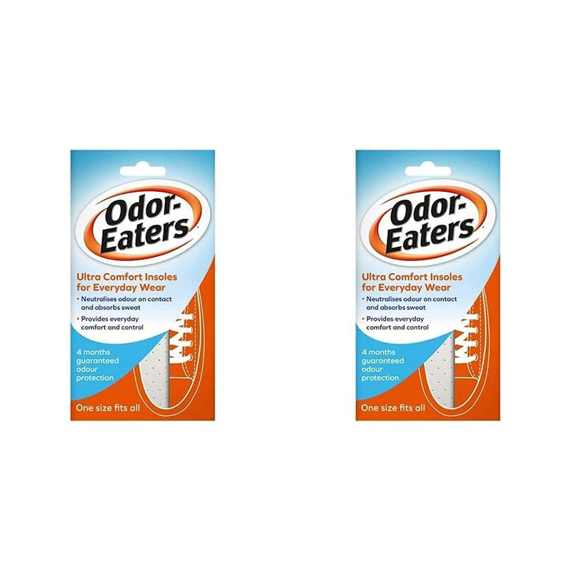 Odor-Eaters Ultra Comfort, Odour-Destroying, Deodorising Comfort Insoles, for Everyday wear (Pack of 2) 1 Pair (Pack of 2) - BeesActive Australia