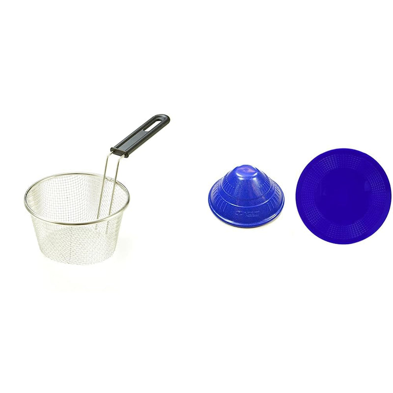Homecraft Stainless Steel Cooking Basket Strain Without Lifting Heavy Boiling Pan & Dycem Jar Opener - Blue + Jar Opener - BeesActive Australia