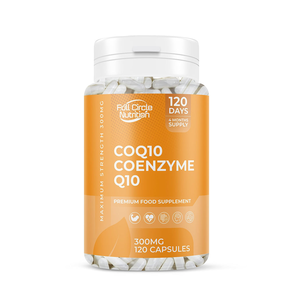 Ubiquinone Coenzyme Q10 300mg Capsules - 4 Months Supply - Naturally Fermented High Absorption Coq 10, High Strength Vegan-Friendly COQ10 Capsules - BeesActive Australia