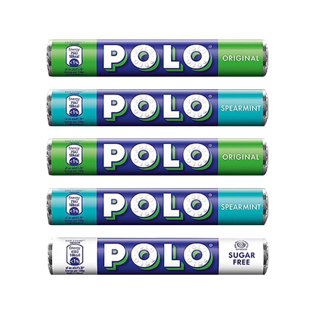5 x Polo Rolls Mints Tubes 3 Different Flavor Sweets, 2 x Spearmint Mints 34g, 2 x Original Mints 34g, 1 x Sugar Free Mints 33.3g 5 - BeesActive Australia
