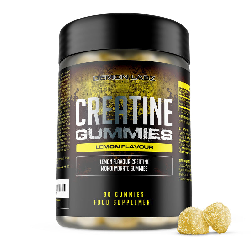 Demon Labz Creatine Gummies - 90 Gummies, Lemon Flavour, Creatine Monohydrate for Men & Women - BeesActive Australia