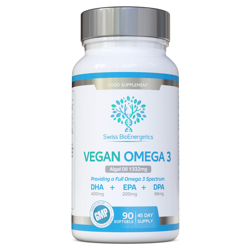 Vegan Omega 3 - Full Spectrum DHA, EPA & DPA - 90 Softgels of Life�s Omega Algal Oil - Sustainable Alternative to Fish & Krill Oil - Ultimate Joint, Heart & Brain Health Supplement - Made in The UK - BeesActive Australia