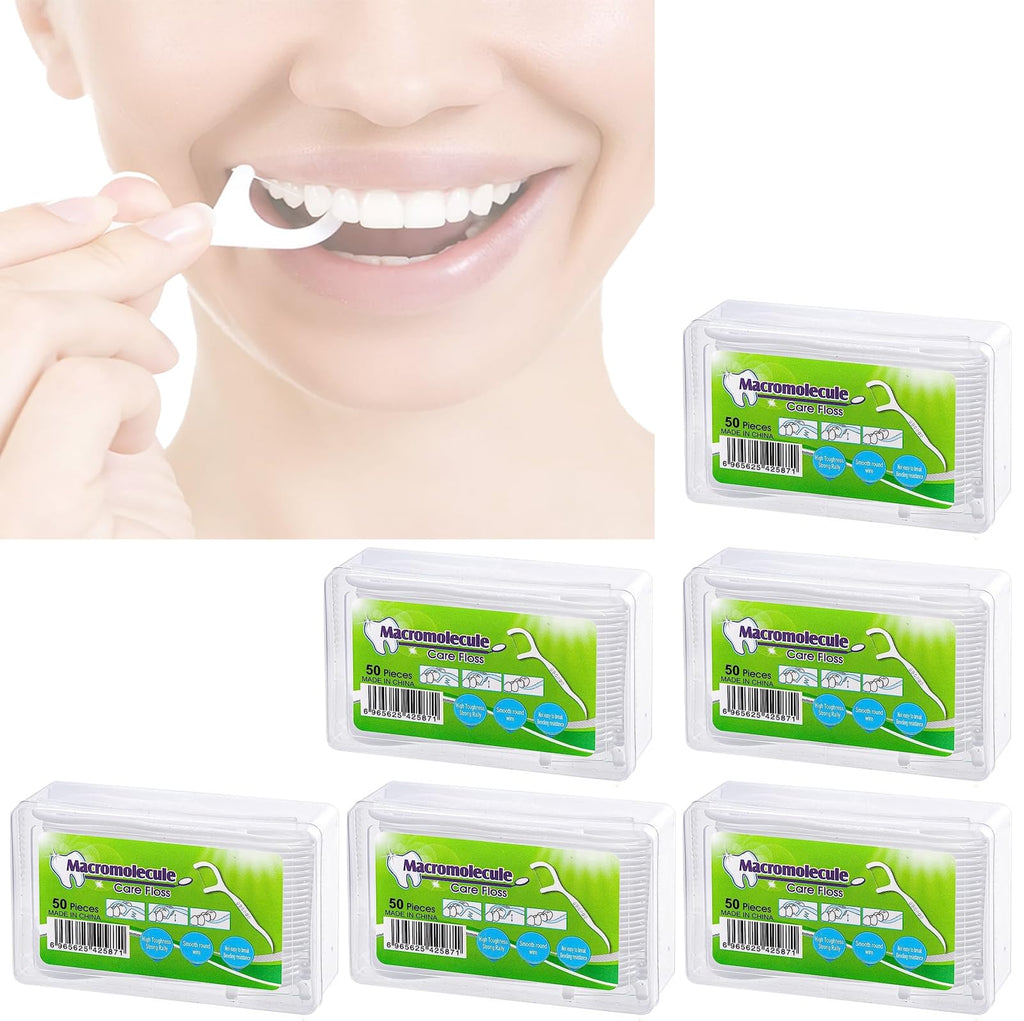 300pcs Dental Floss Picks,Advanced Cleaning Toothpicks,Soft Floss Harps for Sensitive Gums,Comfortable Grip Shred Resistant Handle Toothpicks Sticks Clean Interdental Keeps Your Mouth Fresh and Clean - BeesActive Australia