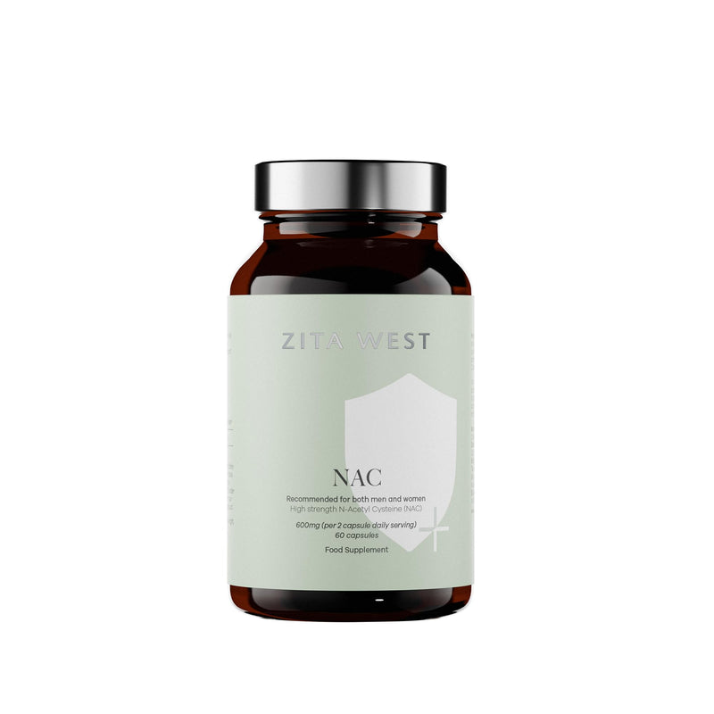 Zita West - High Strength N-Acetyl Cysteine (NAC) 600mg per 2 Capsules - Premium Nutritional Supplement for Men and Women - 60 Vegan Capsules (1 Month Supply) - BeesActive Australia