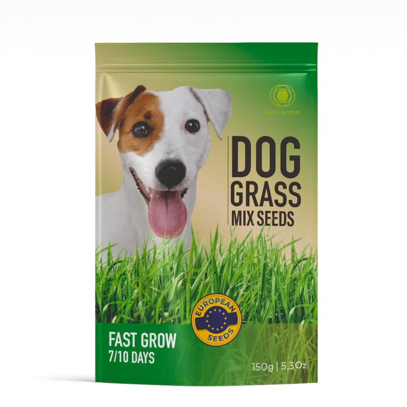R&R SHOP - Grass Seed Mix for Dogs, Fast Growing for a Happy Dog, European Seeds (150gr)