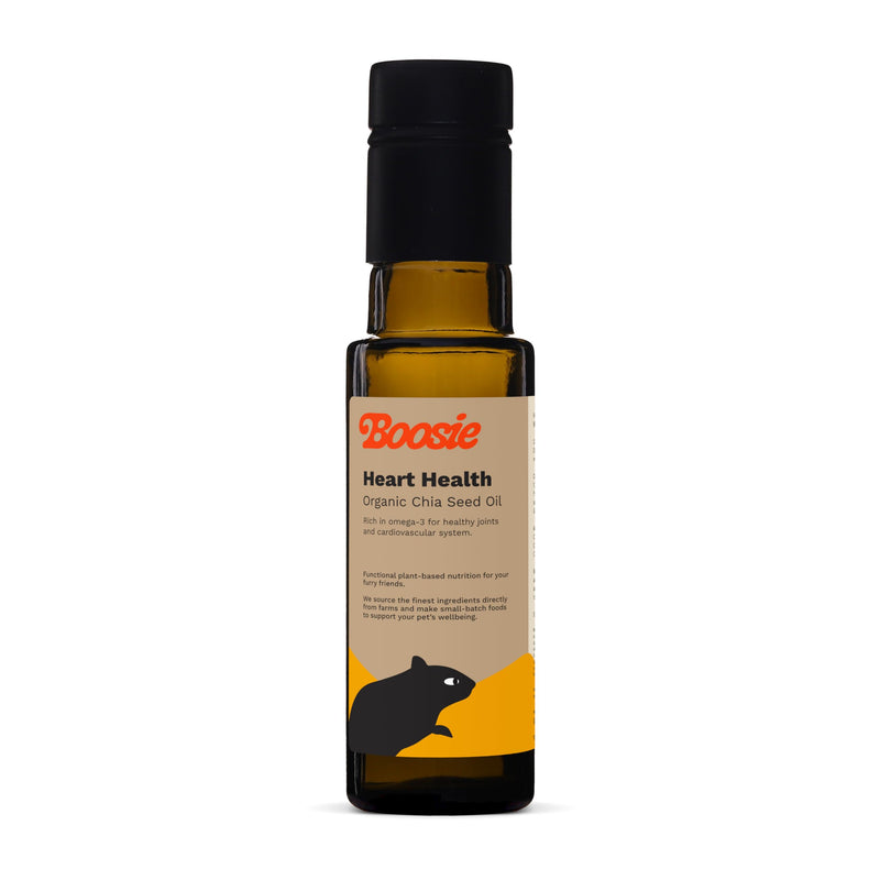 Boosie Organic Chia Seed Oil for Dogs and Cats 100ml - Rich in Omega-3 - Supports Joint, Heart and Brain Health - Antioxidant - 100% Natural without Additives or Preservatives - Pet Nutrition Heart Health One Size