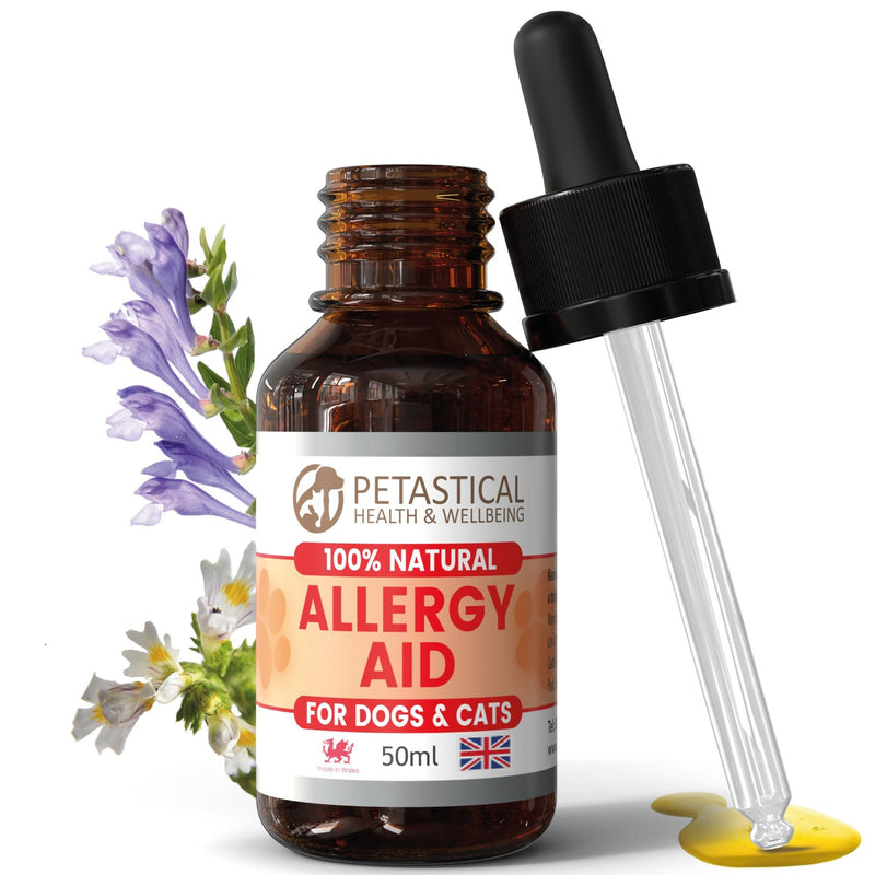 Allergy and Itch Immunity, Natural Liquid Supplement Drops for Dogs Cats, Skin, Eyes, Ears, Paws, Licking, No Nasty Chemicals, Made in UK (50ml) 50ml