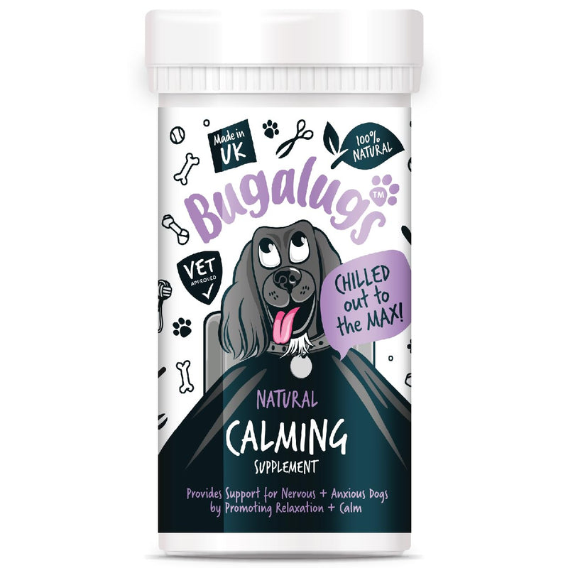 BUGALUGS Dog Calming Products - Perfect Remedy for Dog Anxiety relied - Easy to Use Powder, No Tablets, Spray or Plug in Needed - Suitable for All Breeds (80g) 80g