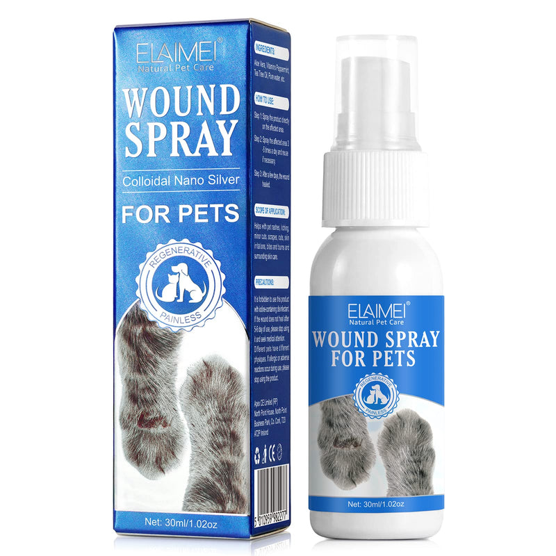 Pet Wound Care,Itch Remedies For Dogs,Antiseptic & Antifungal Spray For Itchy Dogs, Cats & Animals,Dog Yeast Infection Treatment(30ml)