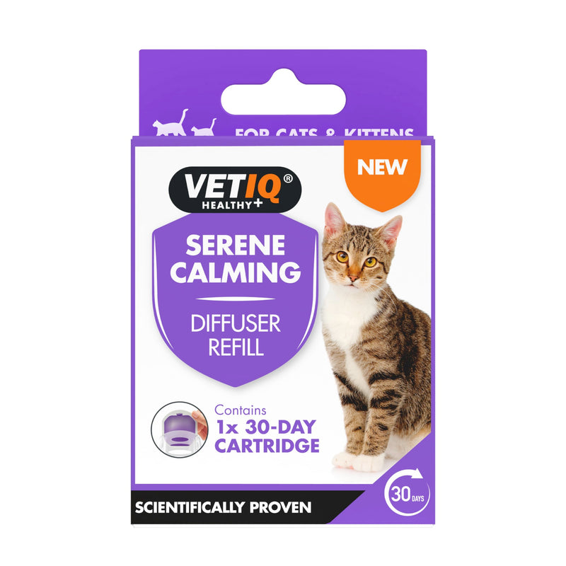 VETIQ Serene Calming Refill For Use With Portable Diffuser For Cats & Kittens, Help Calm, Relax, and Ease Separation Anxiety, Anxiousness or Hyperactivity, 6 ml Refill (Pack of 1) Diffuser Refill Only