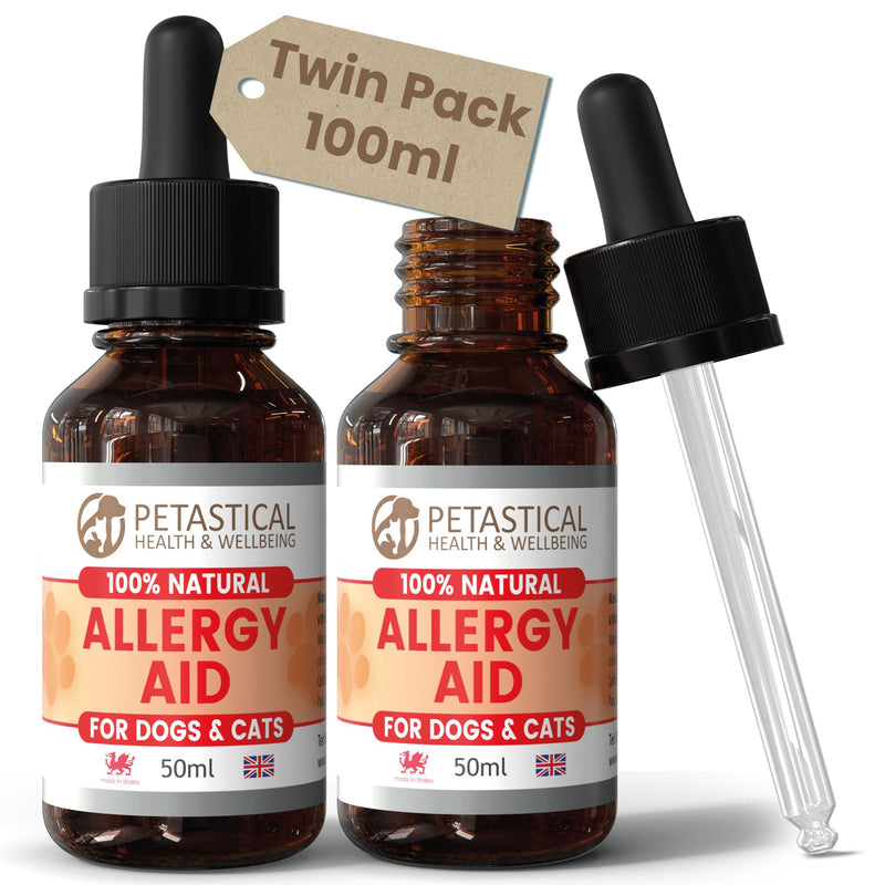 Allergy and Itch Immunity, Natural Liquid Supplement Drops for Dogs Cats, Skin, Eyes, Ears, Paws, Licking, No Nasty Chemicals, Made in UK (100ml) 100ml