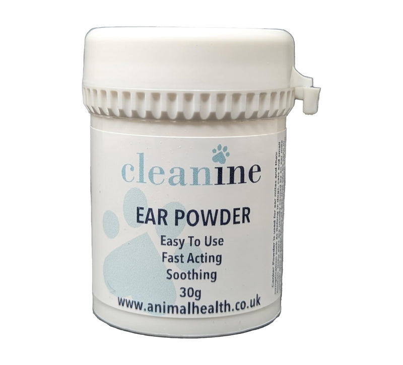 Ear Powder Stops Head Shaking Wax, Gunk & Ear Odour For Dogs, Cats, Horses, Rabbits and Small Animals 30g 30g Pot
