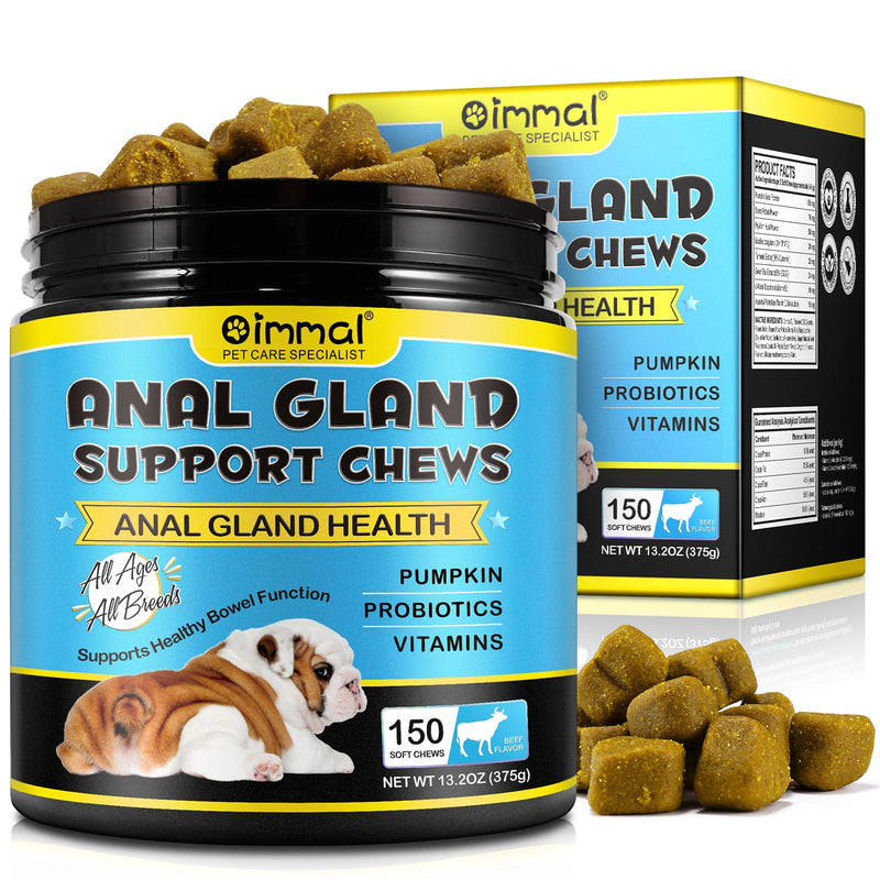 Digestive Fiber Cut Support Chews for Dogs|With Pumpkin,Probiotics & Digestive Enzymes|Supports Normal Stool Consistency,Gut Balance & Natural Elimination|150 Chews–All Breeds&Ages