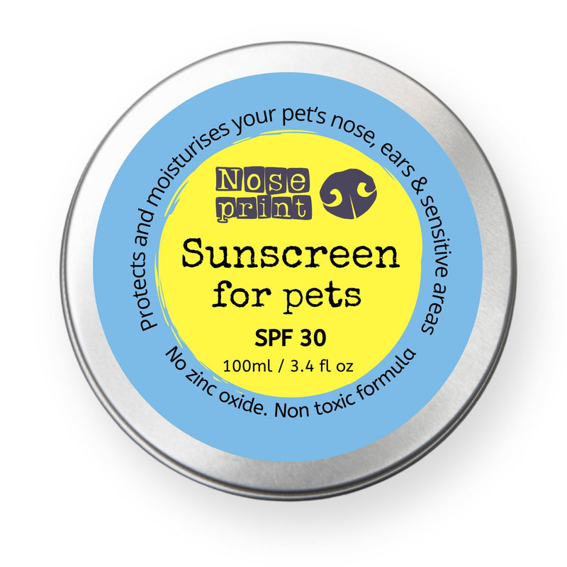 SPF 30 Sun Protection Balm For Pets 100 ML in Tin | Moisturising Sunscreen For Dogs And Cat Non-Toxic Formula Horse Nose Balm Sun Cream | Dog Sun Protection SPF 30