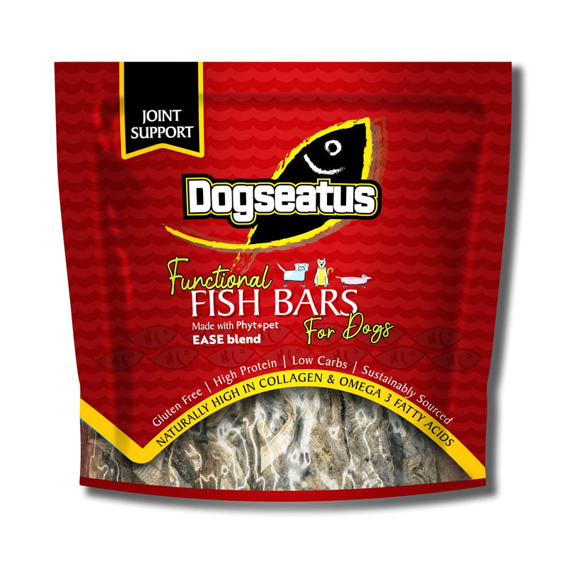 Dogseatus Fish Skin Bar | Treats with Functional Herbs for Dogs | Joint Support Herb Mix | 500g | 100% Natural, High in Omega 3, Long-Lasting Chews, Raw Hide Alternative 500 g (Pack of 1) bars
