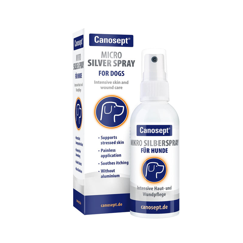 Canosept Micro Silver Spray 75ml - Dog antiseptic spray - Itch remedies for dogs - antiseptic spray for dogs - Dog skin irritation treatment - no Aluminium & colloidal silver for dogs