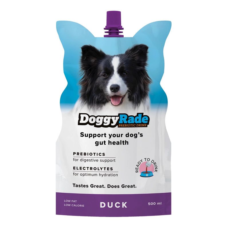 DoggyRade Duck Prebiotic Drinks For Dogs 250ml - Prebiotics For Digestive Support - Electrolytes For Optimum Hydration