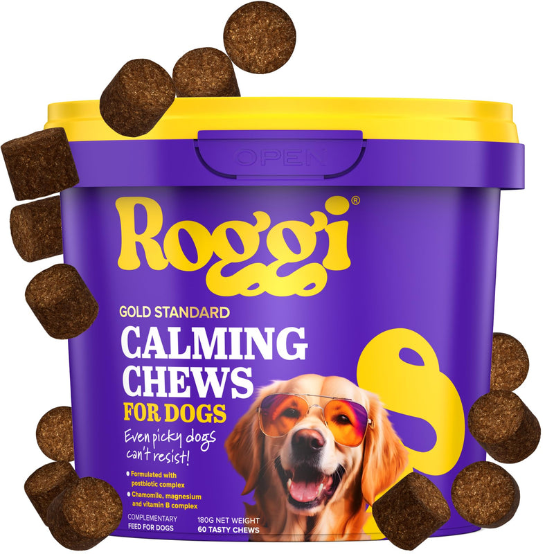 ROGGI Calming Chews For Dogs, Calming Dog Treats, Dog Calming Chews That Work, Stress and Anxiety Calming treats