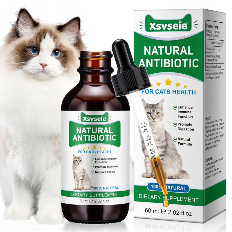 Antibiotics for Cats, Cat Antibiotics, Supports Immune & Cats Allergy Itch Relief, Health Supplies cats UTI Cat Multivitamin, 60ml 1pcs