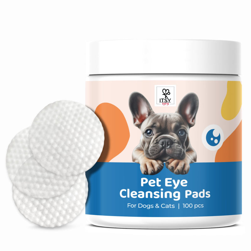 ITSY Pets Eye Cleansing Pads for Dogs & Cats – Gentle, Vegan, and Alcohol-Free – 100 Pads
