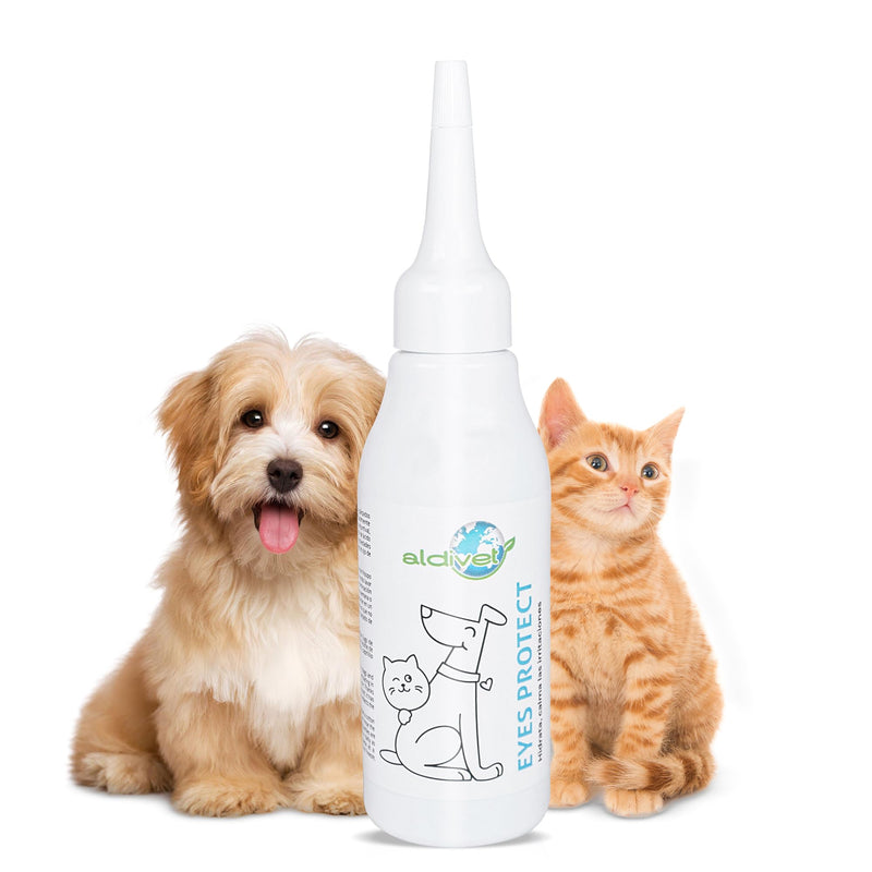 Aldivet Eye Protector for Dogs and Cats – Hydrates and Soothes Irritations – Removes Contaminants – Aloe Vera Extracts – Protects from Desiccation – Antimicrobial Protection – Gentle Cleansing.