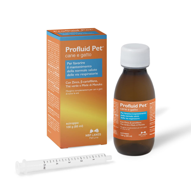 NBF Lanes | Profluid Pet Dog and Cat, Palatable Syrup 100 g, Supports the Maintenance of Normal Respiratory Health