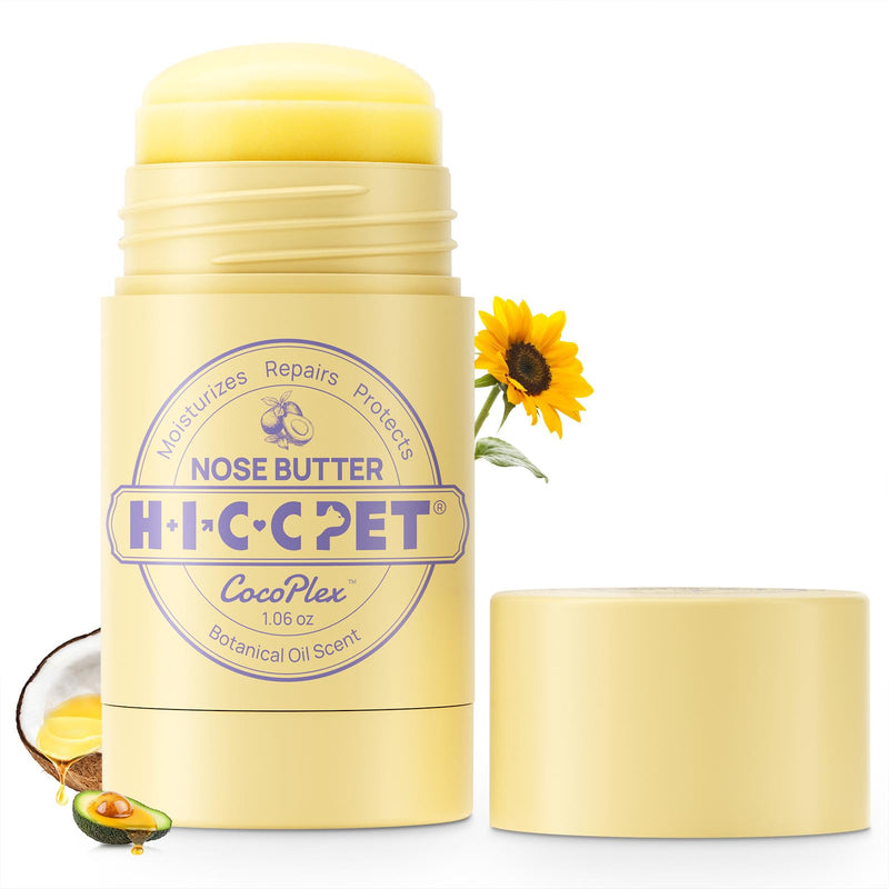 HICC PET Nose Balm for Dog & Cat, Natural Lick-Safe Dog Paw Balm, Moisturizes Repairs Soothes Dry/Cracked Nose, Dogs Snout Soother with Fermented Coconut Oil, Daily Pet Care & Protection (30g)