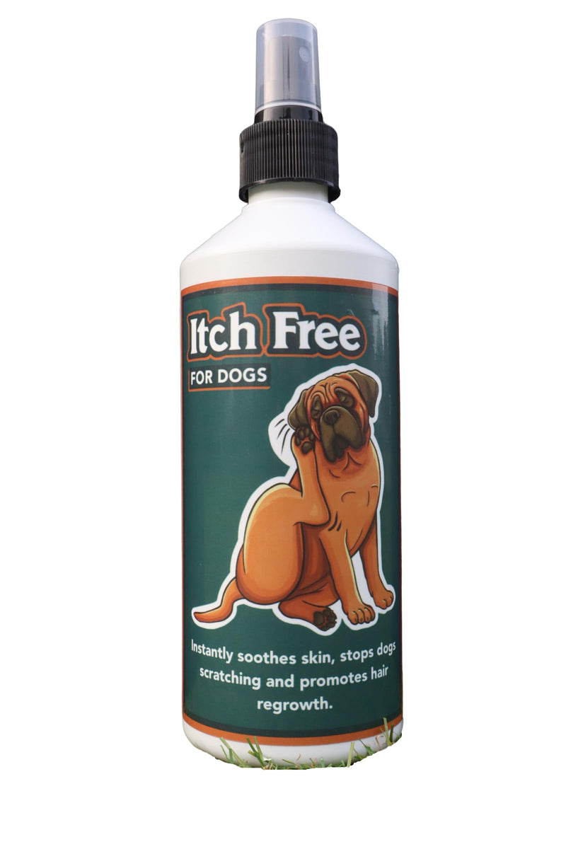 Henry's Pet Care - Itch Free For Dogs 500ml - Specialised Lotion Designed to Help Alleviate Itching, Reduce Scratching, Promote Hair Regrowth and Prevent Licking - All-Natural Lotion for Itchy Dogs