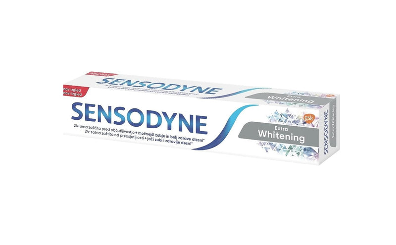 Sensodyne Whitening Toothpaste Extra Whitening, 75 ml, Sensodyne Extra Whitening Toothpaste has a new Advanced whitening Action, The new Technology has Been Improved, Pack of 4