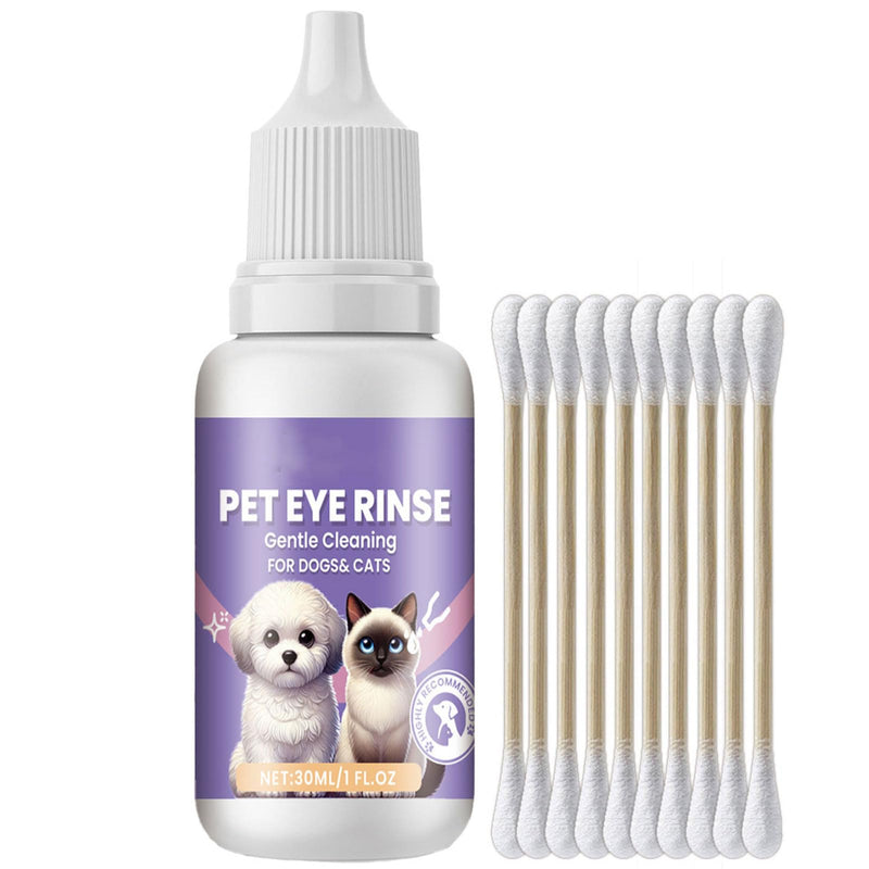 Dog & Cat Eye Wash, Gentle Pet Eye Rinse, Eye Washfor Dogs & Cats Eye Infection Treatment to Soothe Eye Infection Allergy, Dog Tear Stain Cleaner, Suitable for All Breeds & Ages, 30ml (30ml)