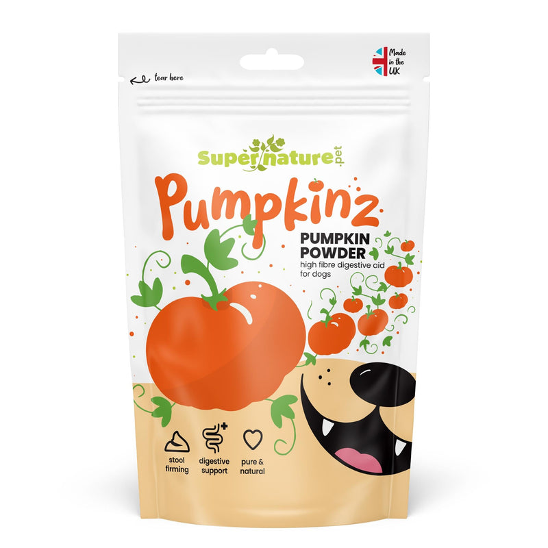Supernature Pumpkinz Dried Pumpkin Powder for Dogs 250g | 100% Natural Stool Firming Supplement, Digestion Support, Plant Based, Canned Pumpkin Alternative, Manufactured in the UK