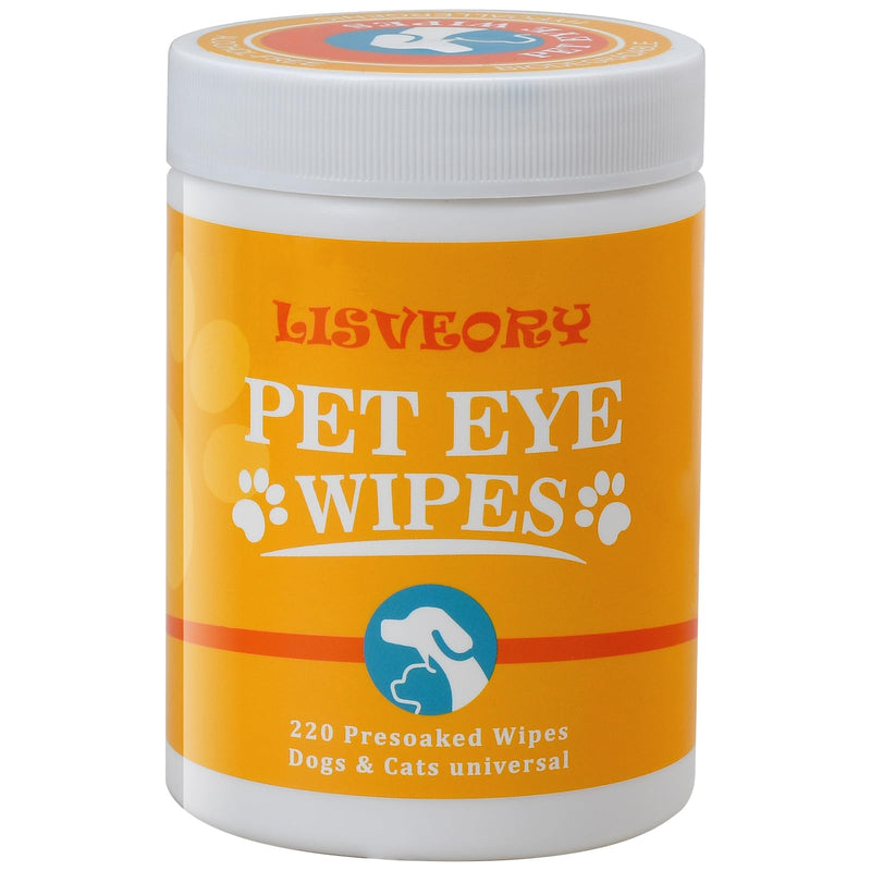 220 Dog Eye Wipes Biodegradable textured pre-soaked Dog Wipes - Hypoallergenic Cleaning For Dogs and Cats - Jojoba Oi Remove Tear Stains, Dog Eye Crust & Eye Discharge 220 PCS Pet Eye Wipes