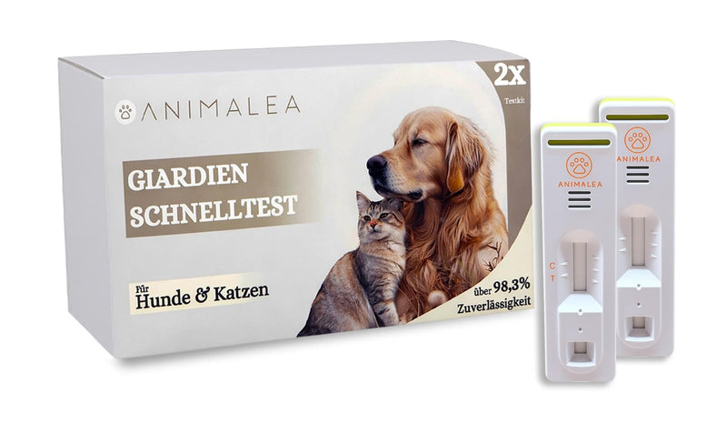 Giardia Quick Test for Dogs and Cats, Giardia Test Reliable as Test for Intestinal Parasites and Diarrhoea, for Dogs and Cats, Pack of 2