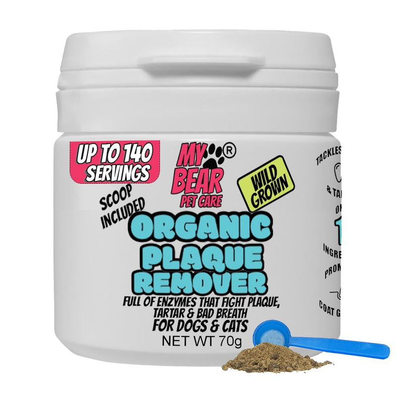 Organic Kelp Plaque & Tartar Remover for Dogs & Cats – Natural Seaweed Dental Powder – Human Grade – 70g