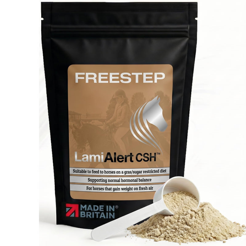 LamiAlert CSH | Natural Veteran Horse Support | Chasteberry Vitex Agnus Castus & Boswellia Powder | Senior Pony Hormonal Health Maintenance | Magnesium for Horse Grazing Management 250g | 2 Months Supply