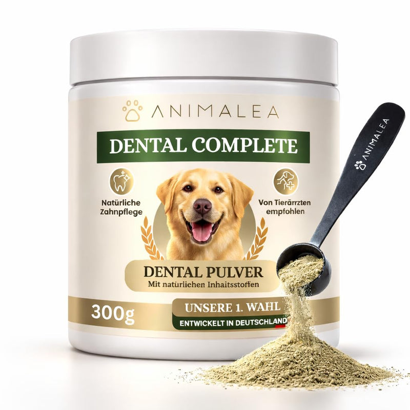 Dental Care Powder for Dogs 300 g - Value Pack - Tartar Remover Dog - Dental Care Against Bad Breath & Tartar - Plaque Removal - Dental Care Dog - Food Topping - Dental Powder for Dogs