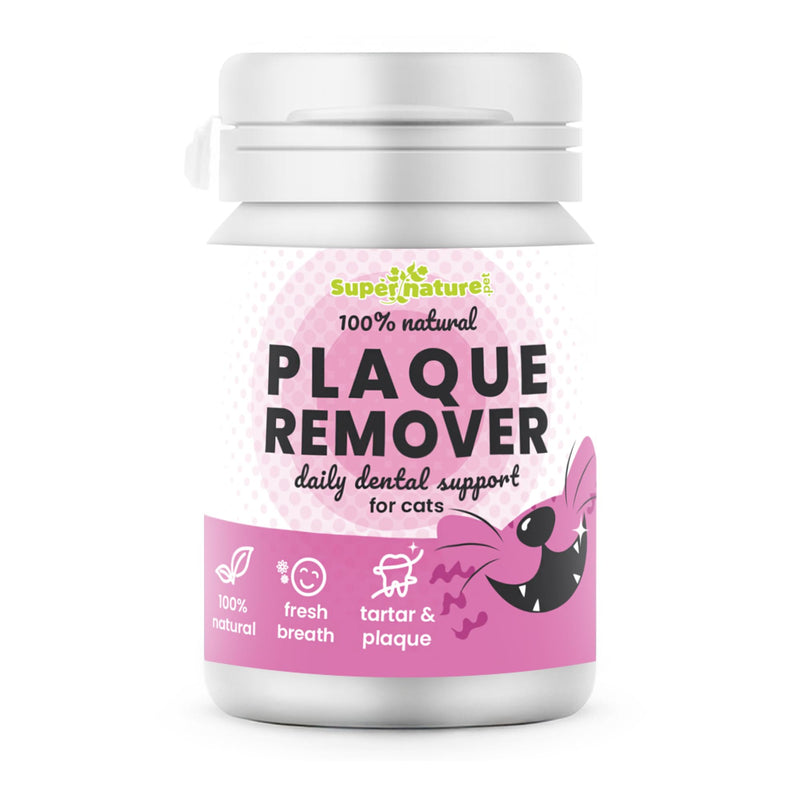 Supernature Plaque Remover for Cats 60g | 100% Natural Dental Care, Reduces Plaque & Tartar, Promotes Fresh Breath, Oral Health Support, No Toothbrush