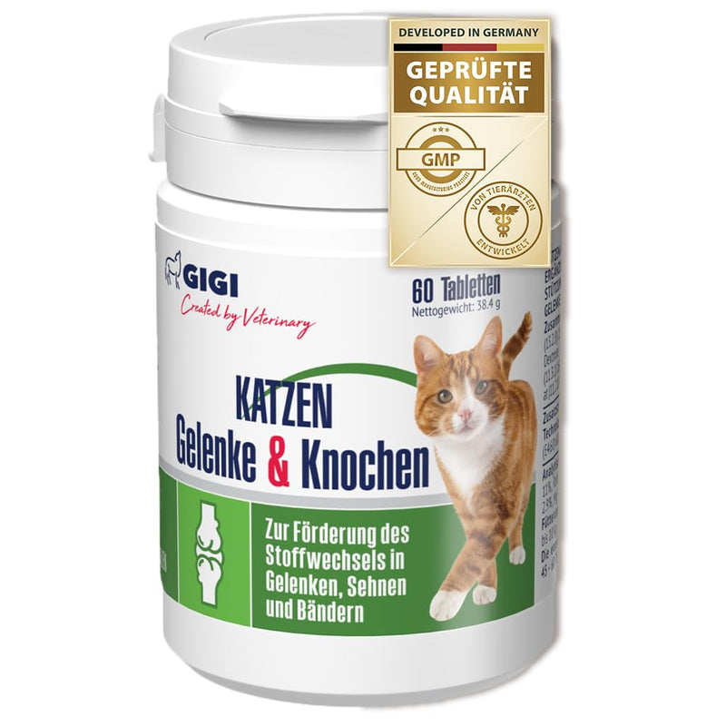 Cat Joint and Bone Supplement with Glucosamine, MSM, Chondroitin and Vitamin C, Joint Support for Adult and Senior Cats, 60 Tablets