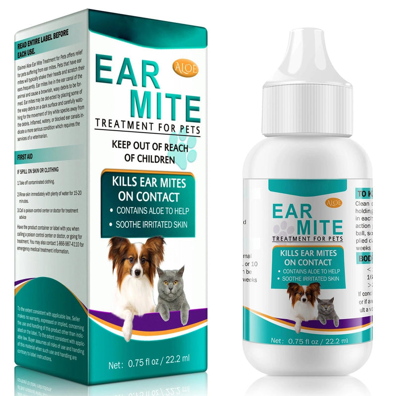 Ear Care for Dogs Ear Care Solution – Treatment for Ear Mites, Yeast Infections, and Wax Buildup, Dirty Ears in Dogs & Puppies. Safe for Cats Too