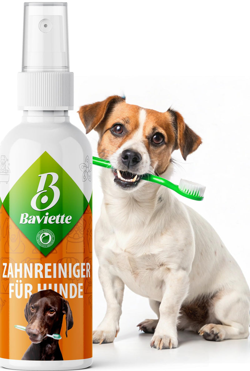 Baviette Dog Dental Care: 100 ml Gentle Brush-Free Tooth Cleaner with Microorganisms – Odourless, Tasteless, Alcohol-Free & Fragrance-Free – Made in the EU