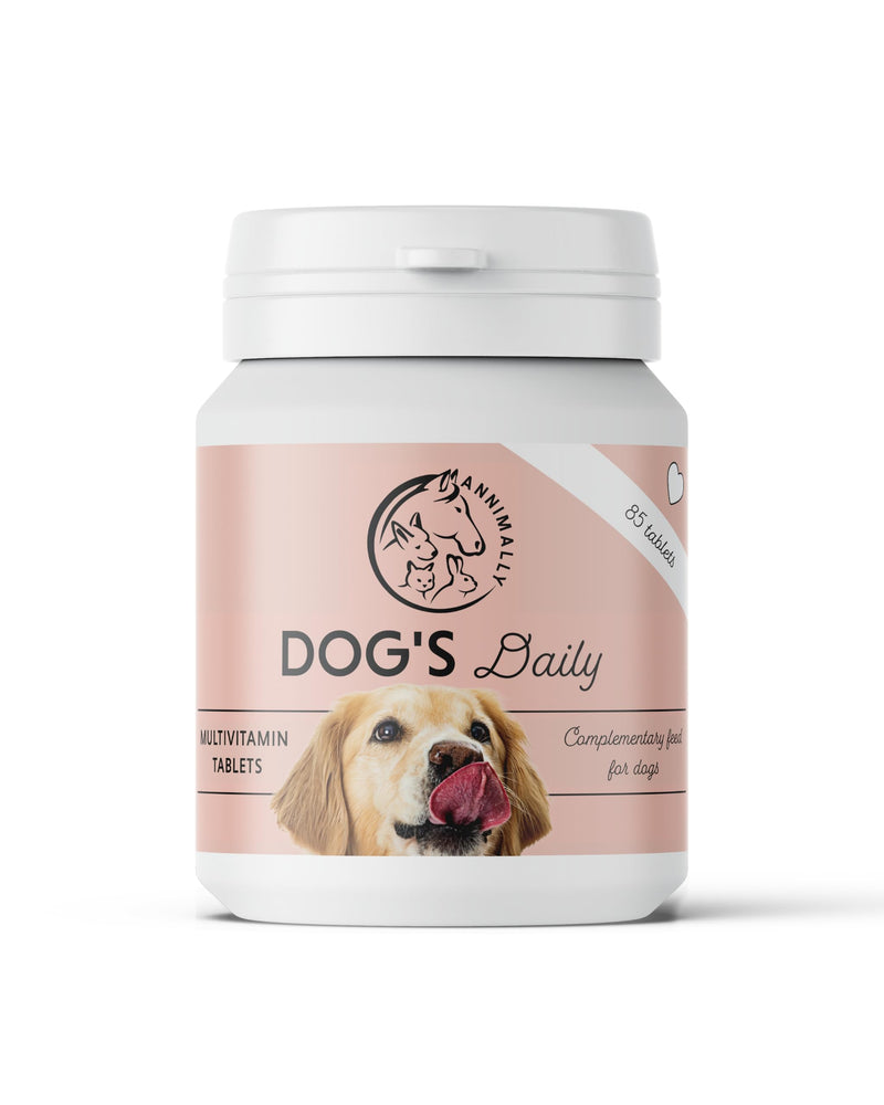 Annimally Dog’s Daily Multivitamin Tablets for Dogs 85 pcs. | Important vitamins for dogs, with minerals & trace elements, ideal for the daily feeding routine, made in Germany